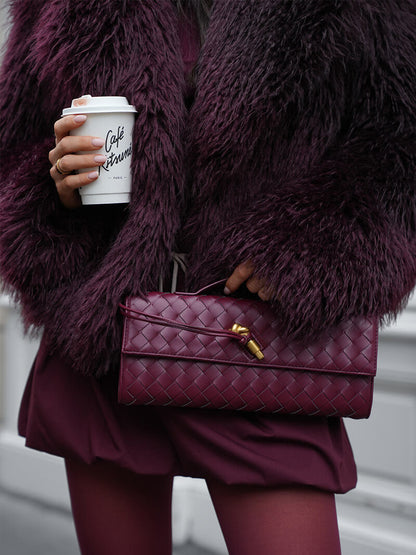 Alba | Woven Structured Shoulder Bag