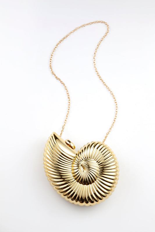 Golden Shell Clutch
