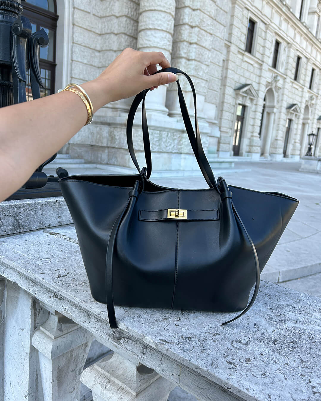 Adele | Leather Shopper Tote Bag