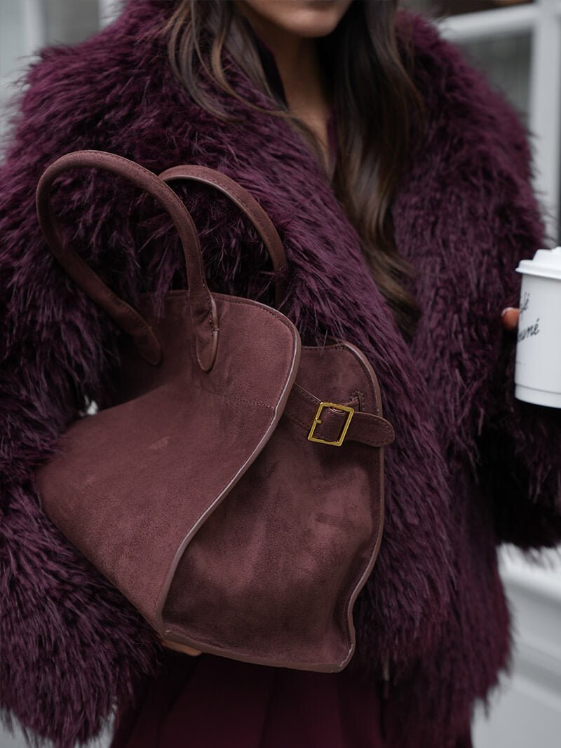 Henna | Suede Large Shopper Tote Bag