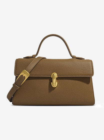 Cassy Elegant Vegan Leather Crossbody Bag with Removable Strap